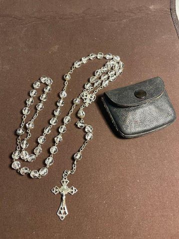 Rozenkrans - Zilver, Gefacet bergkristal - 1850-1900 -