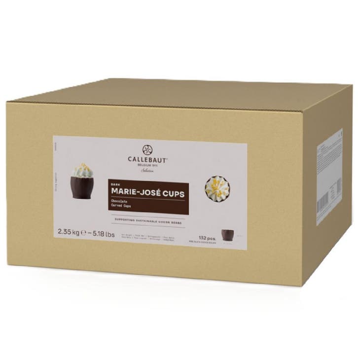 Callebaut Chocoladedecoratie Marie-José Cups Puur 132st., Hobby en Vrije tijd, Taarten en Cupcakes maken, Nieuw, Verzenden