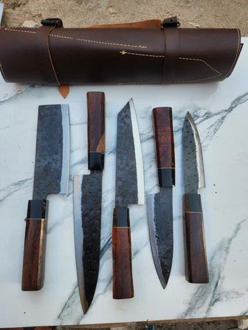 Keukenmes - Kitchen knife set - Staal - Noord Amerika -