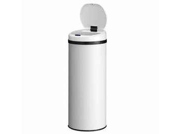 Veiling - Automatische Prullenbak - 50 Liter - Wit - Rond, Nieuw