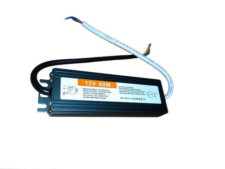 LED driver-voeding 12 Volt - 60w waterproof IP67, Huis en Inrichting, Lampen | Overige, Verzenden