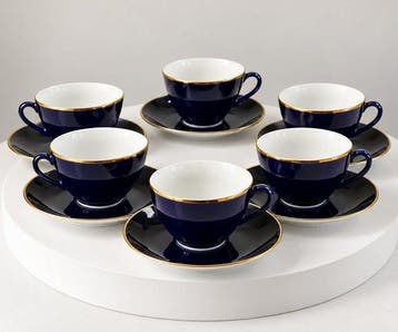 Lomonosov Imperial Porcelain Factory - Koffieservies voor 6