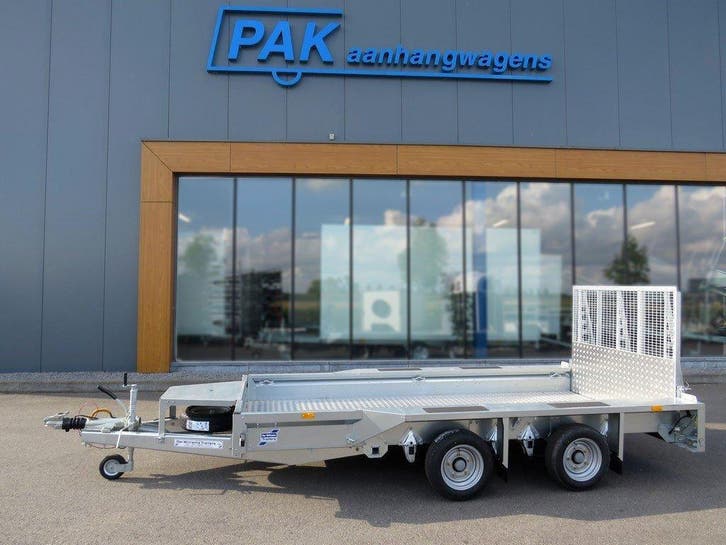 Ifor Williams machinetransporter GX126: Op voorraad!, Auto diversen, Aanhangers en Bagagewagens, Nieuw, Ophalen of Verzenden