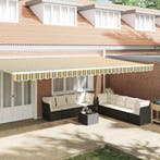 vidaXL Vervangende markies volant Groen en geel 580 x 20 cm, Verzenden, Nieuw