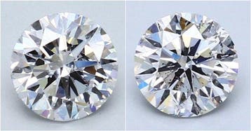 2 pcs Diamant (Natuurlijk) - 2.01 ct - Rond - D (kleurloos), Nieuw