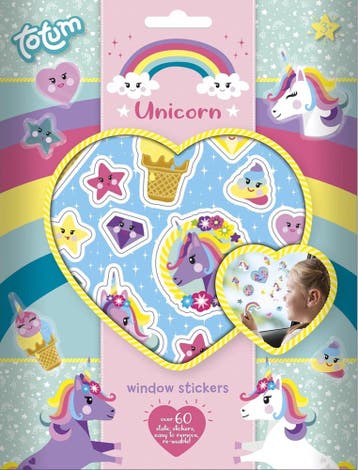 Totum - Unicorn Raamstickers | ToTum - Hobby Artikelen, Verzenden, Nieuw