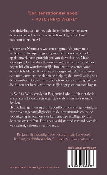 9789493305755 De MANIAC Benjamin Labatut, Verzenden, Nieuw, Benjamin Labatut