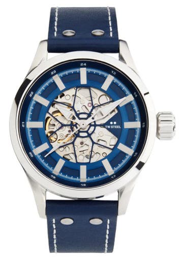 TW Steel VS132 Volante Skeleton horloge 45 mm, Overige merken, Staal, Verzenden, Polshorloge