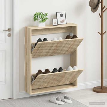 vidaXL Wandgemonteerde Schoenkast ARNHEM 71 x 17 x 86 cm, Verzenden, Nieuw