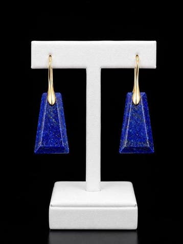 Prachtige oorbellen van natuurlijke lapis lazuli van