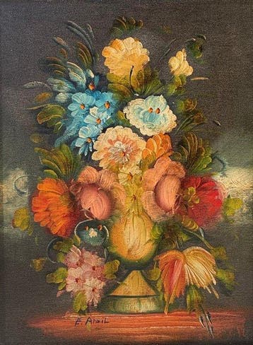 E. Anzil (XIX-XX) - Fiori Fiamminghi