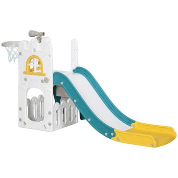 TRUUSK 4-in-1 Kinder Glijbaan Met Basketbalring - Telescopis, Verzenden, Nieuw