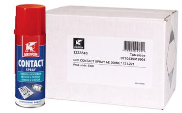 Griffon contactspray 12 stuks, 200 ml, spuitbus, Verzenden, Nieuw