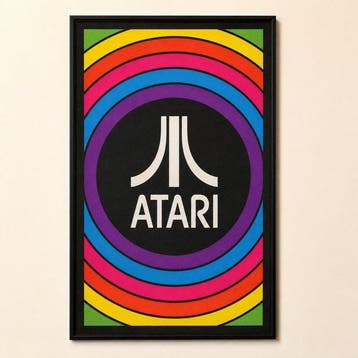 ATARI VIDEO GAMES – ZEER ZELDZAME ORIGINELE RECLAMEDISPLAY