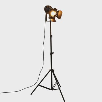Industriële Tripod Vloerlamp - Retro Studio Verlichting Zwar, Verzenden, Nieuw