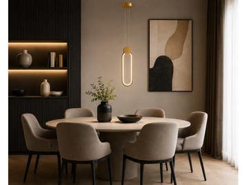 Veiling - LED Hanglamp 12W – 4000K – Rosé Goud – IP20, Nieuw