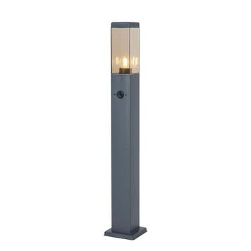 Buitenlamp donkergrijs met smoke glas 80cm IP44 met, Verzenden, Nieuw