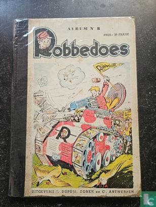 Baard en Kale - Robbedoes album 8 - 1941, Eén stripboek, Verzenden, Gelezen, D'Espie, Adolphe, Dineur, Fernand, Du Vallon, A., Dumoulin, Blanche, Gillain, Joseph, Harman, Fred, Kaiser, Kurt, Leloux, A., May, Karl, R. N., Ram, A., Robbins, Frank, Siegel, Jerome, Sluyts, Frans, Valmont, Fernand, Vanhamme, François, Velter, Robert.