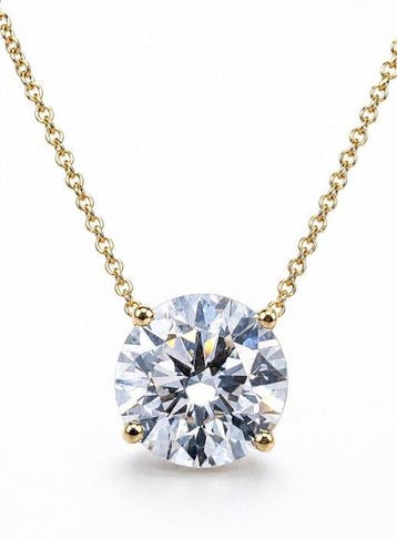 Ketting met hanger - 14 karaat Geel goud - 5.04ct. tw.