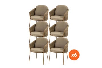 Set van 6 - 4 Seasons Outdoor Molina dining tuinstoel -, Verzenden, Nieuw, Overige materialen