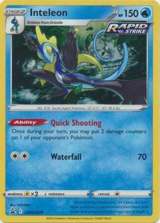 Inteleon swsh279 Sword&Shield Promos, Ophalen of Verzenden, Nieuw, Losse kaart, Foil