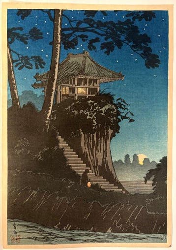 Moonrise at Tokumochi / Tokumochi in Starry Night ( -