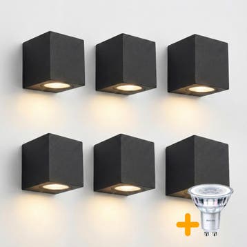 6 Stuks | Wandlamp / muurlamp / buitenlamp | Incl. 6x, Ophalen of Verzenden, Nieuw