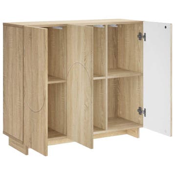 vidaXL Dressoir Sonoma Eiken 85,5 x 31 x 75 cm Bewerkt hout, Verzenden, Nieuw, 50 tot 100 cm, 25 tot 50 cm