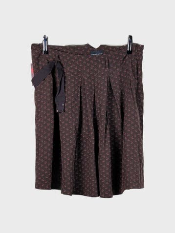 CHINE COLLECTION Pleated Skirt Dames maat W35 Bruin Vintage, Kleding | Dames, Bruin, Maat 46/48 (XL) of groter, Ophalen of Verzenden