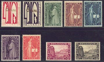 België 1928 - Eerste Orval reeks met zeer goede centrage -, Gestempeld