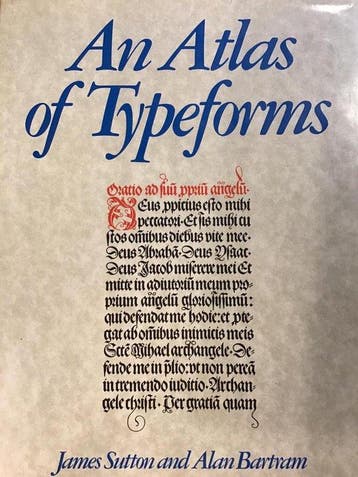 An atlas of typeforms - James Sutton & Alan Bartram, Verzenden, Gelezen, James Sutton & Alan Bartram