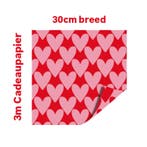 3m Cadeaupapier Hartjes XL - valentijn -  liefde - hartjes, Diversen, Ophalen of Verzenden, Nieuw