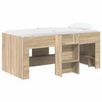 vidaXL Kinder Hoogslaper 2 pcs Sonoma 163 x 101,1 x 68,5 cm, Verzenden, Nieuw, Bruin, Hout
