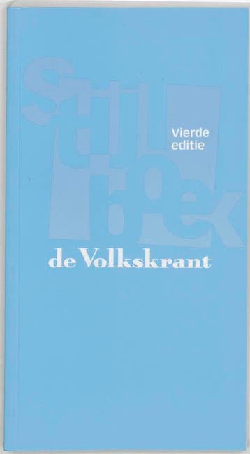 STIJLBOEK DE VOLKSKRANT 9789012112383, Verzenden, Gelezen