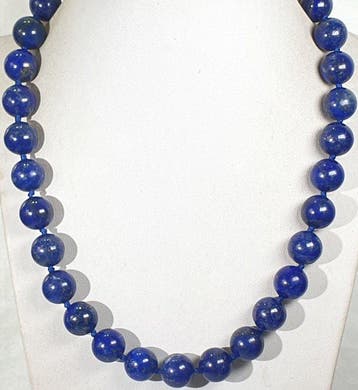 Lapis lazuli natuurlijk Afghanistan - ZEER GROOT - Zilver