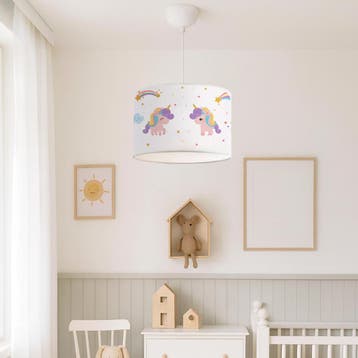 Kinder hanglamp Rugby wit met eenhoornmotief lux.pro, Verzenden, Nieuw