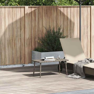 vidaXL Tuin salontafel rechthoekig 80x40x37 cm poly rattan, Verzenden, Nieuw