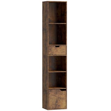 Bücherregal Mit 6 Ebenen, 3-stufig Verstellbar, Mit Schublad, Verzenden, Nieuw