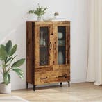 vidaXL Highboard Oud Hout 70 x 31 x 115 cm Gemonteerd hout, Huis en Inrichting, Kasten | Buffetkasten, Minder dan 50 cm, Verzenden