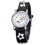 Fako - Kinderhorloge - 3D - Voetbal - Zwart, Verzenden, Nieuw