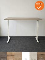 Refurbished - Ultrajust zit-sta bureau - wit onderstel - maa, Werkplek, Ophalen of Verzenden, Gebruikt, Bureau