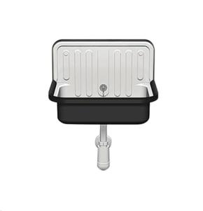 Uitstortgootsteen 510x365x360 mm Bicolor Black – staal –, Verzenden
