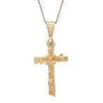 Gouden vintage kruis hanger met Jezus Christus 18 kt, Ophalen of Verzenden, Nieuw