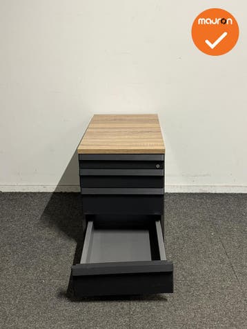 Ladeblok - 57x42x76cm - Antraciet - 4 lades - kunststof - to, Werkplek, Ophalen of Verzenden, Gebruikt, Kast