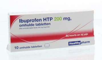 Healthypharm Ibuprofen 200 mg - 10 omhulde tabletten, Verzenden, Nieuw