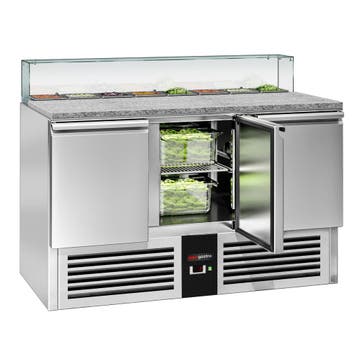 GGM Gastro | Saladette PREMIUM - 1368mm - 3 deuren - met |, Verzenden
