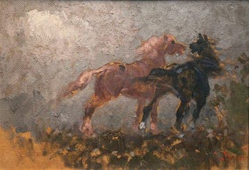 Giulio Falzoni (1900-1979) - Cavalli in corsa