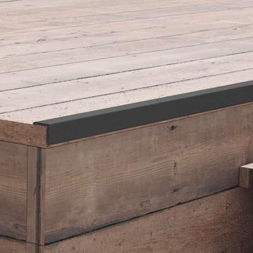 vidaXL Terras hoekplinten 5 st 170 cm HKC zwart, Verzenden, Nieuw