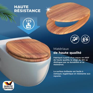 Wc-bril Sluitingsmechanisme MDF Scharnieren Hout, Verzenden, Nieuw