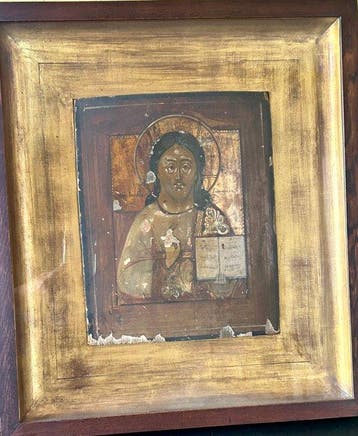 Icoon - Christus Pantokrator - Hout